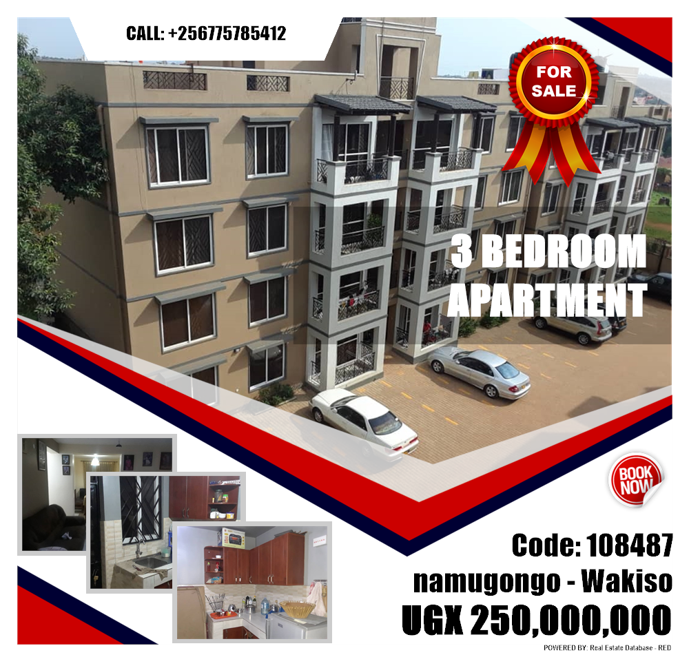 3 bedroom Apartment  for sale in Namugongo Wakiso Uganda, code: 108487