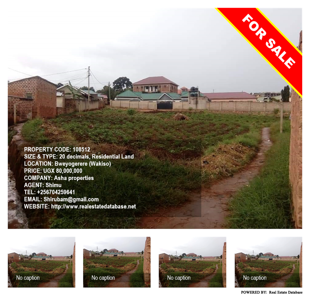 Residential Land  for sale in Bweyogerere Wakiso Uganda, code: 108512