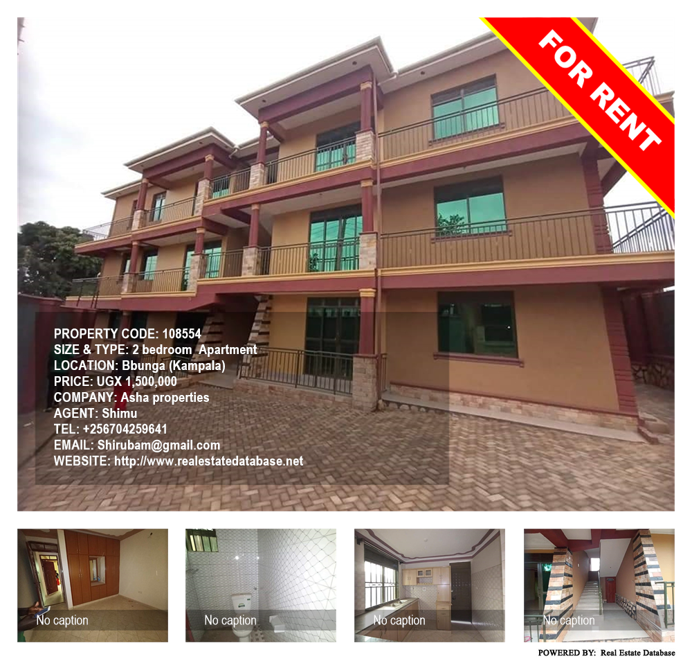 2 bedroom Apartment  for rent in Bbunga Kampala Uganda, code: 108554