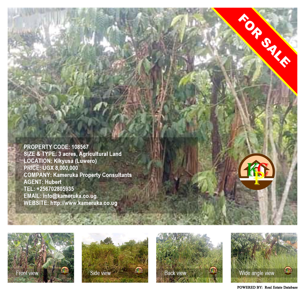 Agricultural Land  for sale in Kikyuusa Luweero Uganda, code: 108567
