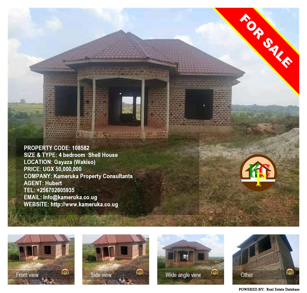 4 bedroom Shell House  for sale in Gayaza Wakiso Uganda, code: 108582