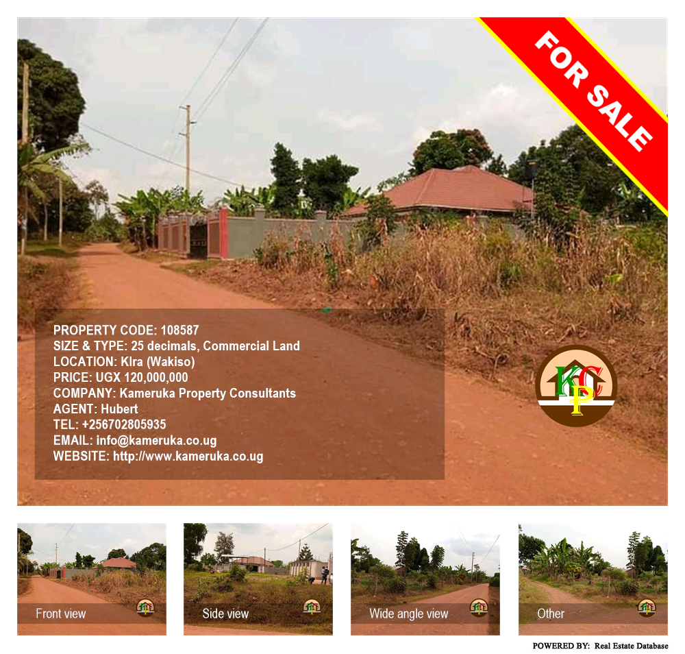 Commercial Land  for sale in Kira Wakiso Uganda, code: 108587