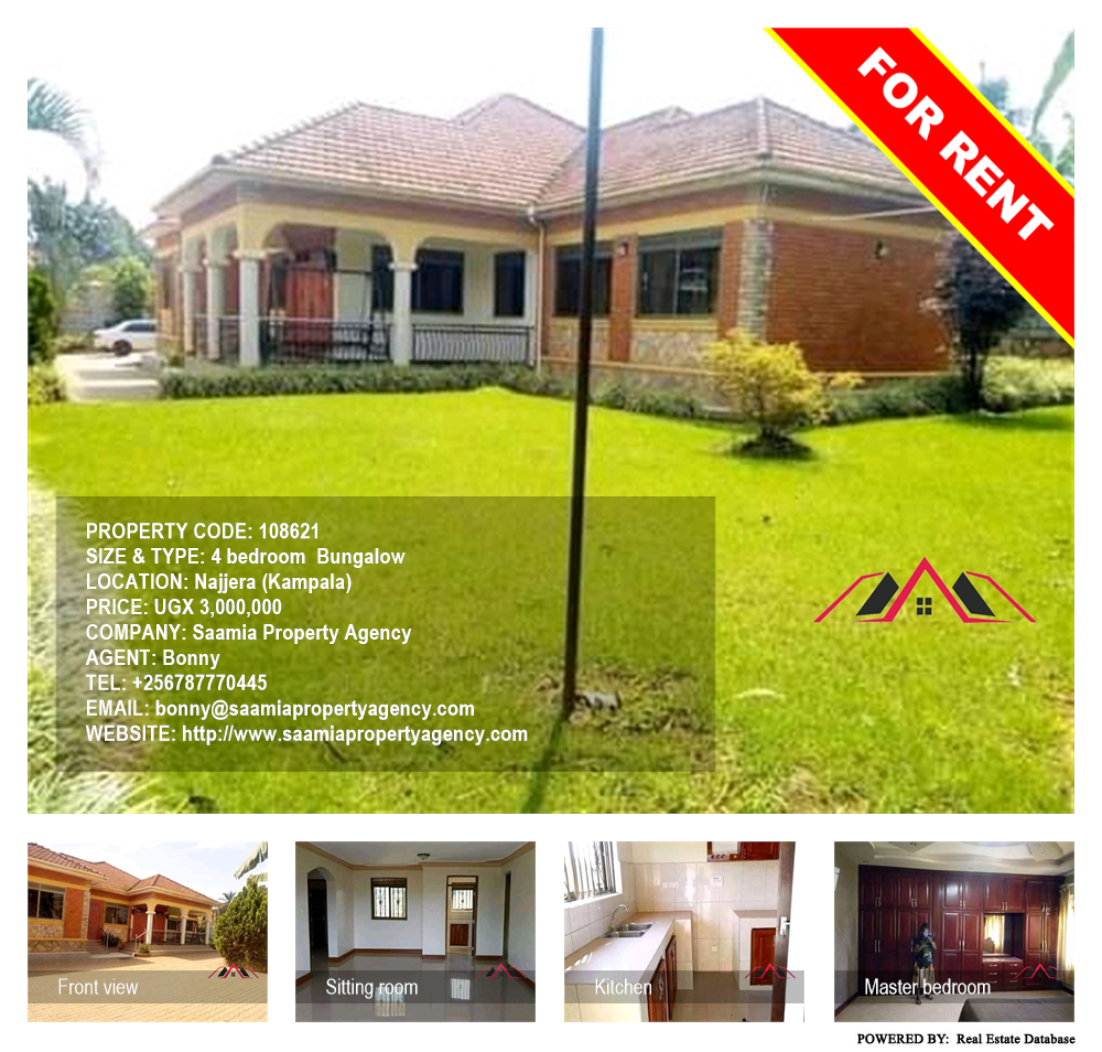 4 bedroom Bungalow  for rent in Najjera Kampala Uganda, code: 108621