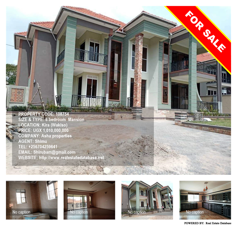 6 bedroom Mansion  for sale in Kira Wakiso Uganda, code: 108754