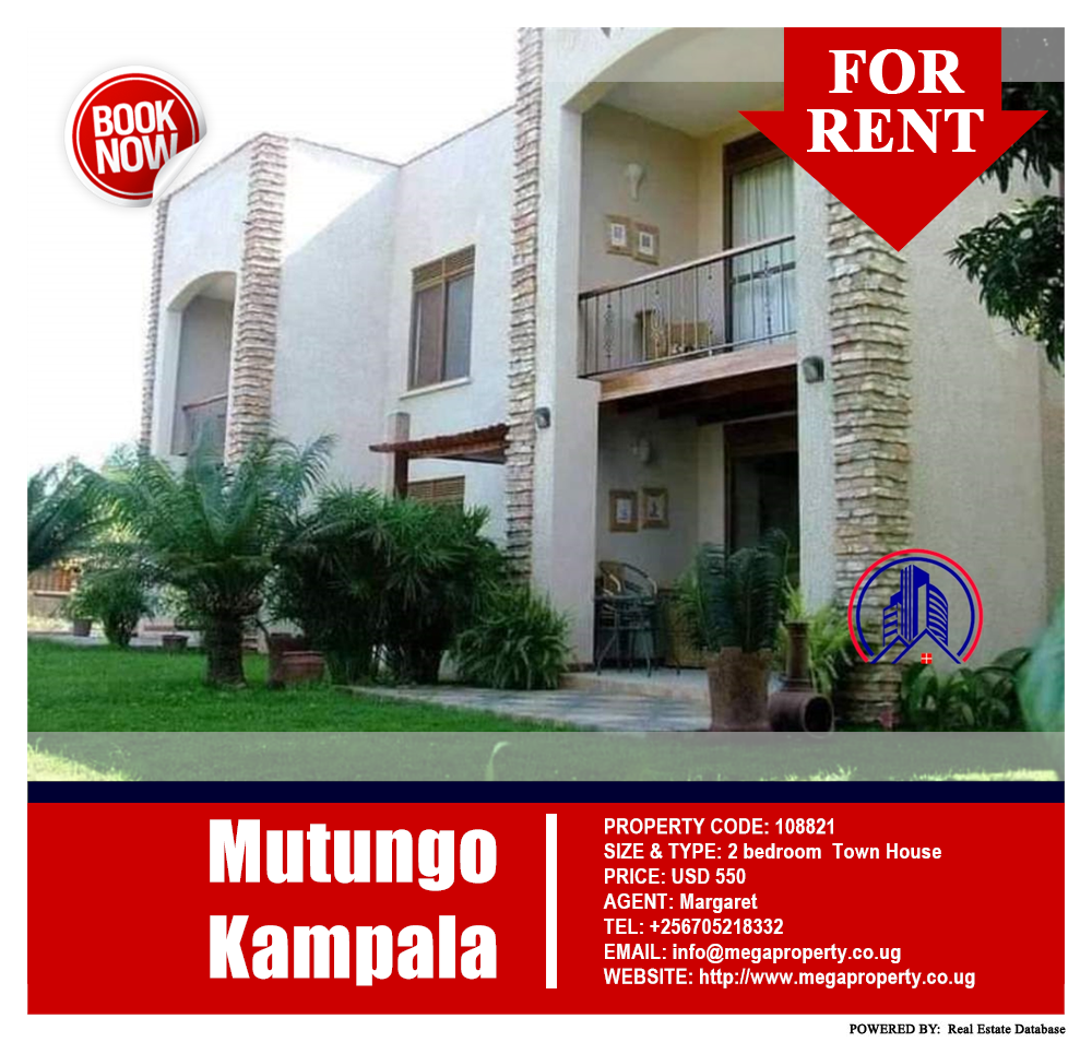 2 bedroom Town House  for rent in Mutungo Kampala Uganda, code: 108821