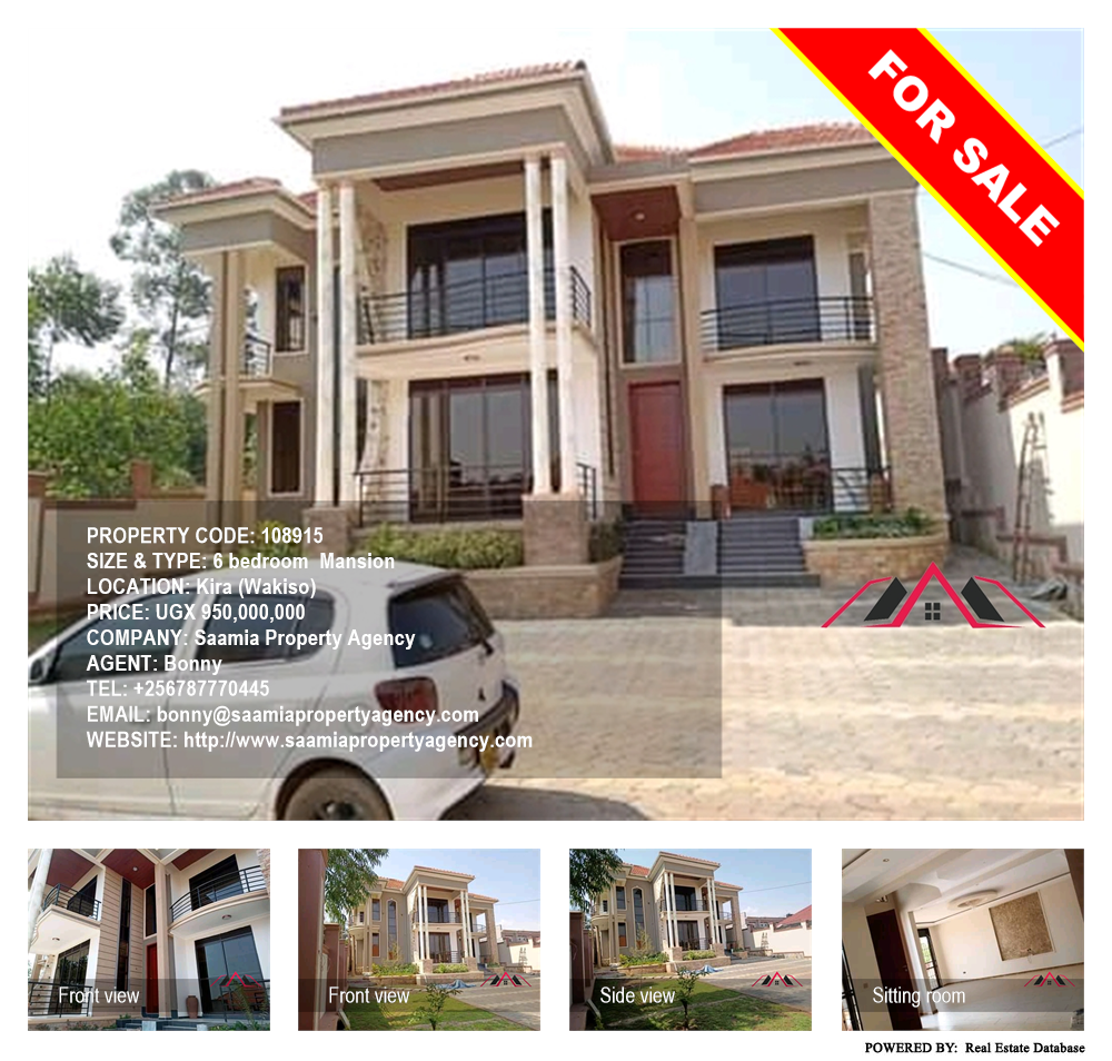 6 bedroom Mansion  for sale in Kira Wakiso Uganda, code: 108915