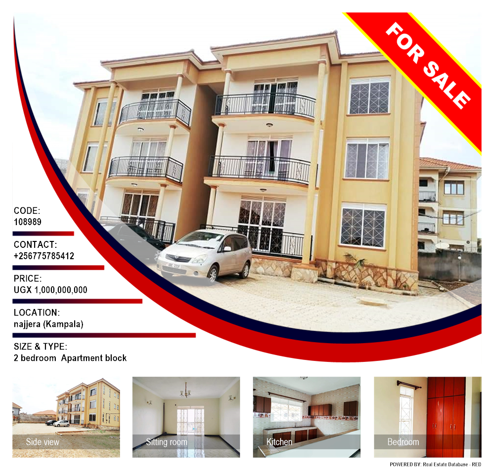 2 bedroom Apartment block  for sale in Najjera Kampala Uganda, code: 108989