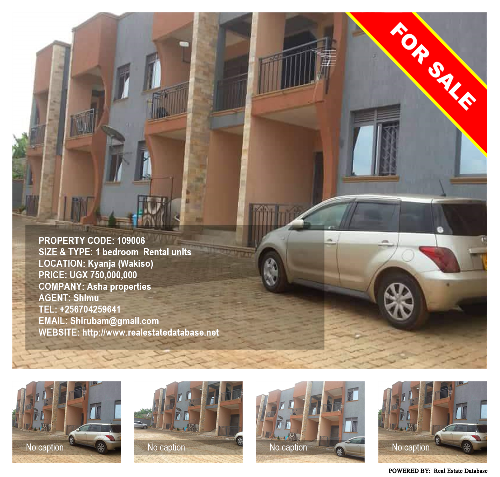 1 bedroom Rental units  for sale in Kyanja Wakiso Uganda, code: 109006
