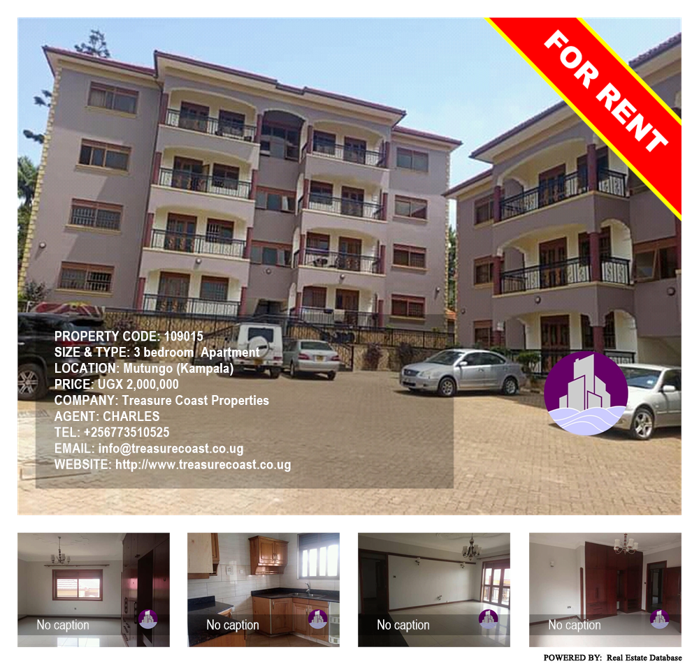 3 bedroom Apartment  for rent in Mutungo Kampala Uganda, code: 109015