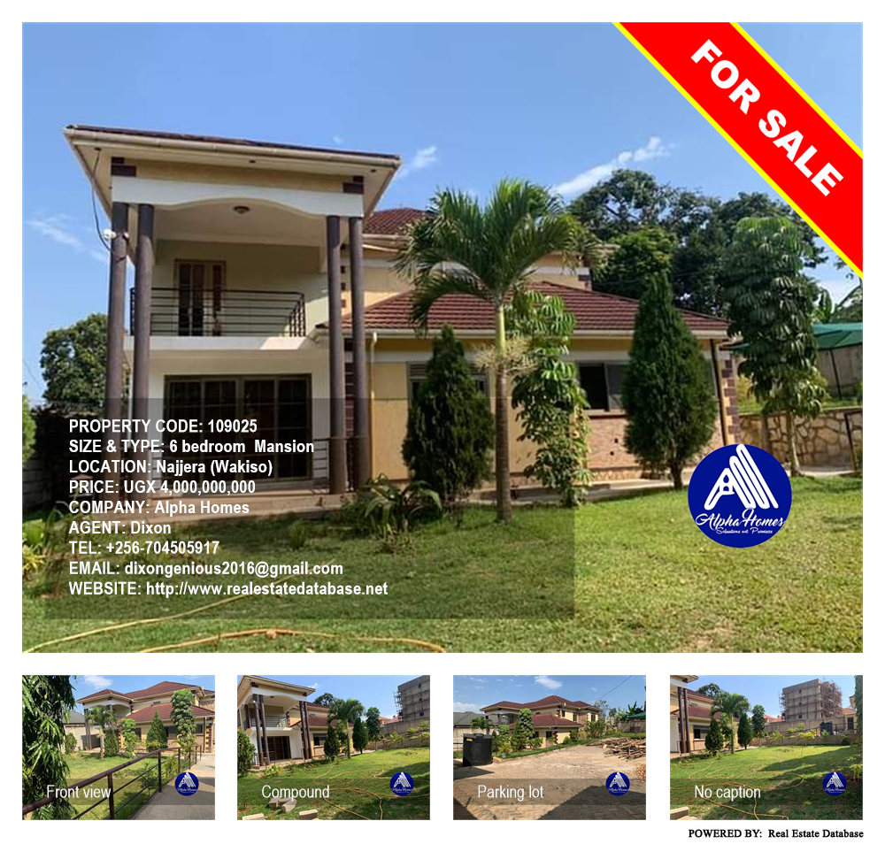 6 bedroom Mansion  for sale in Najjera Wakiso Uganda, code: 109025