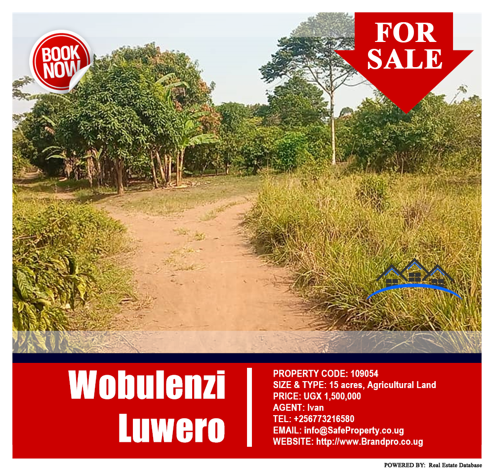 Agricultural Land  for sale in Wobulenzi Luweero Uganda, code: 109054