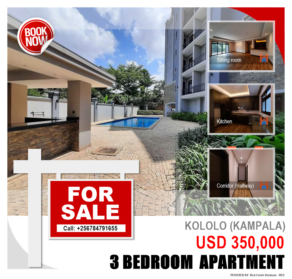 3 bedroom Apartment  for sale in Kololo Kampala Uganda, code: 109060