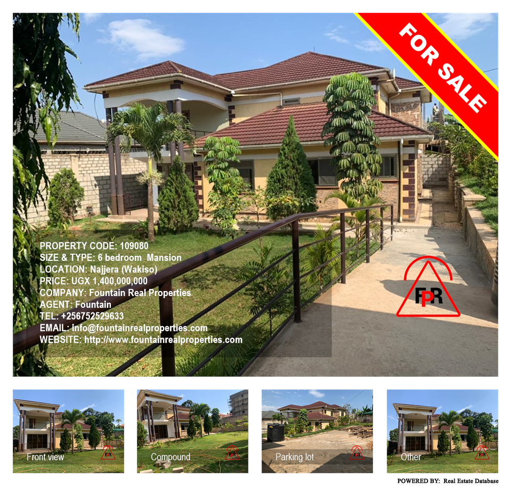 6 bedroom Mansion  for sale in Najjera Wakiso Uganda, code: 109080