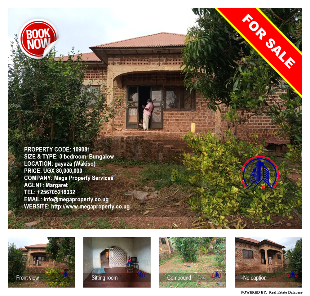 3 bedroom Bungalow  for sale in Gayaza Wakiso Uganda, code: 109081