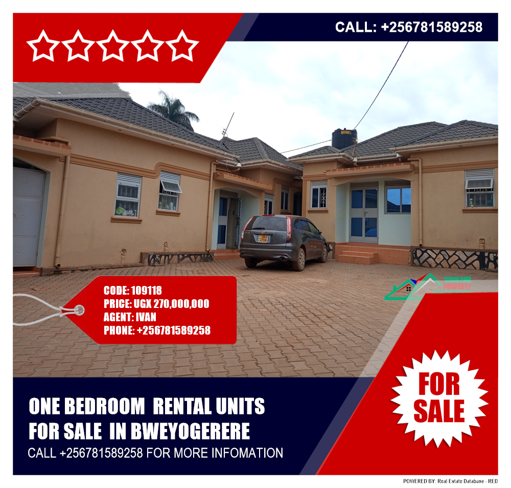 1 bedroom Rental units  for sale in Bweyogerere Wakiso Uganda, code: 109118