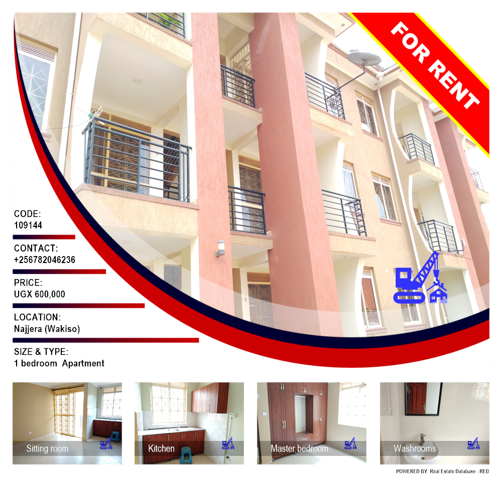 1 bedroom Apartment  for rent in Najjera Wakiso Uganda, code: 109144