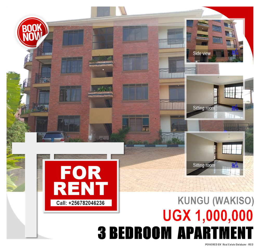 3 bedroom Apartment  for rent in Kungu Wakiso Uganda, code: 109203