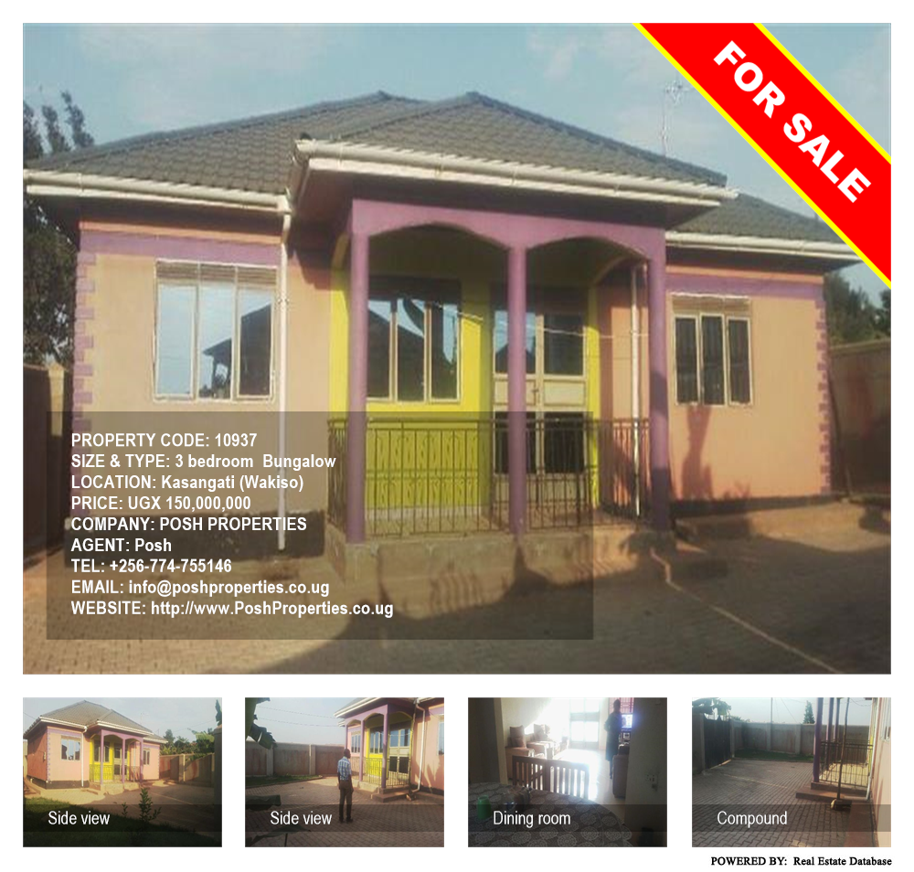 3 bedroom Bungalow  for sale in Kasangati Wakiso Uganda, code: 10937