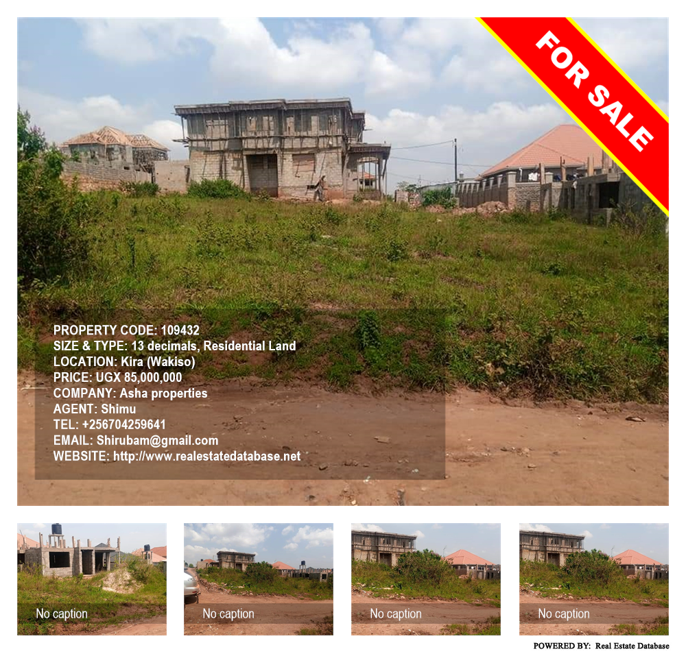 Residential Land  for sale in Kira Wakiso Uganda, code: 109432