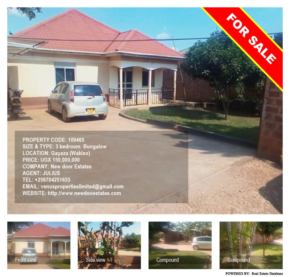 3 bedroom Bungalow  for sale in Gayaza Wakiso Uganda, code: 109465