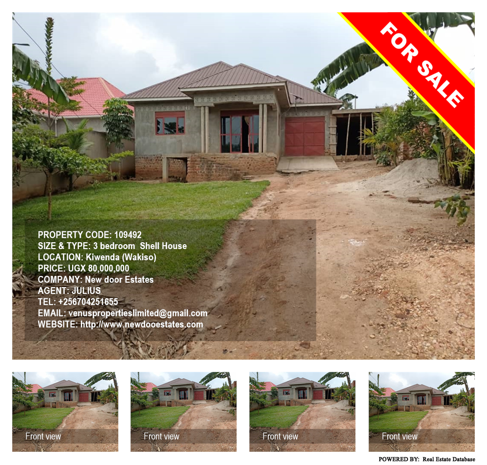 3 bedroom Shell House  for sale in Kiwenda Wakiso Uganda, code: 109492