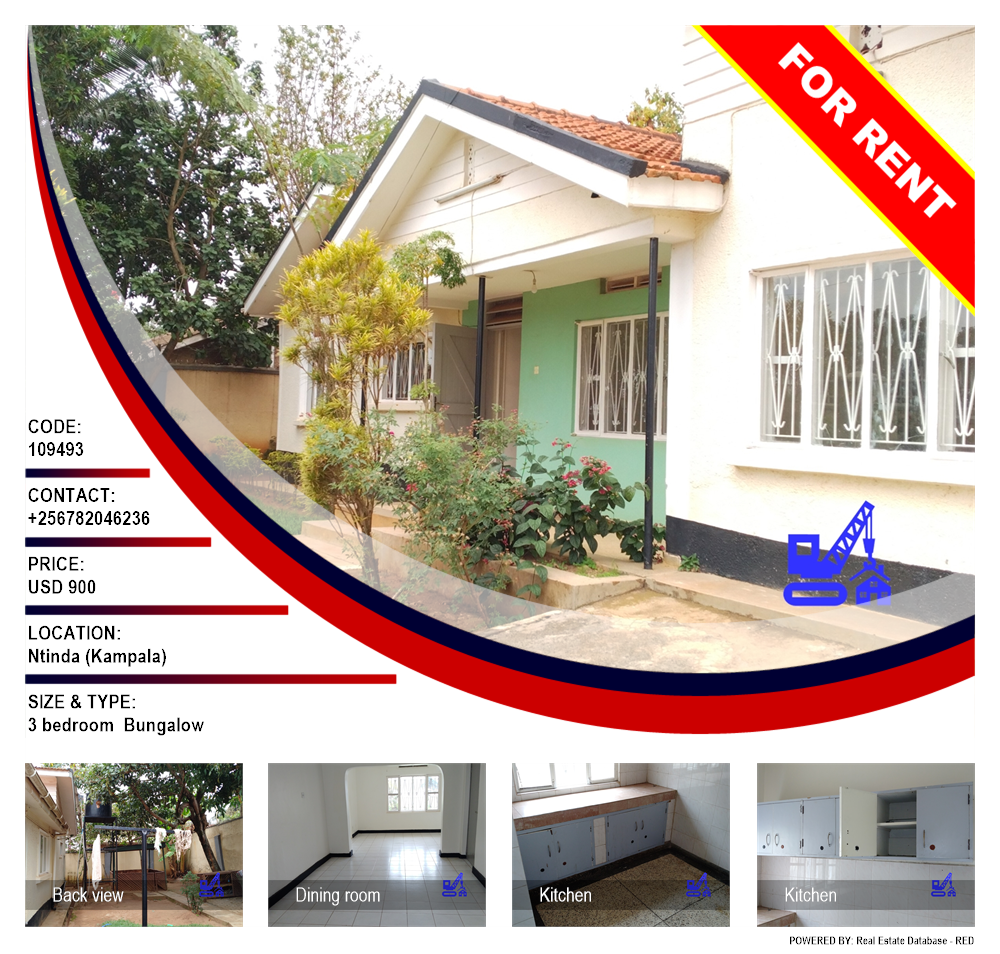 3 bedroom Bungalow  for rent in Ntinda Kampala Uganda, code: 109493