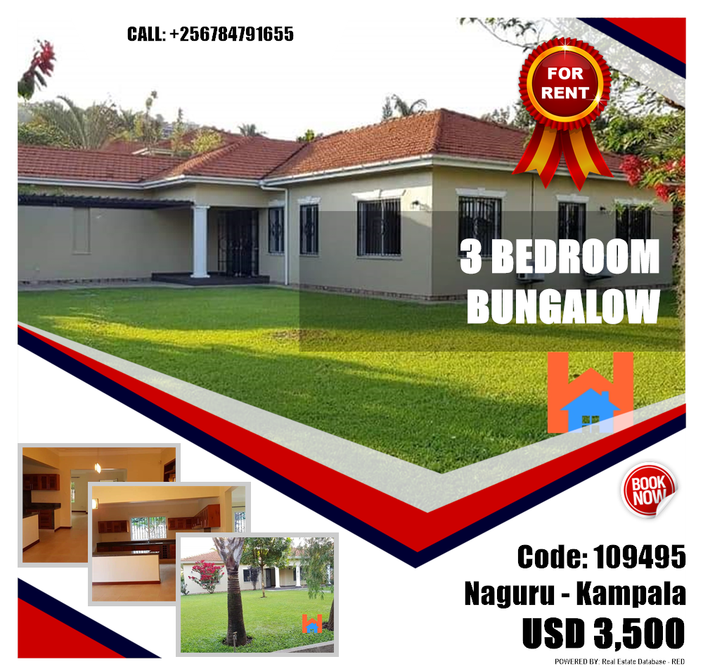 3 bedroom Bungalow  for rent in Naguru Kampala Uganda, code: 109495