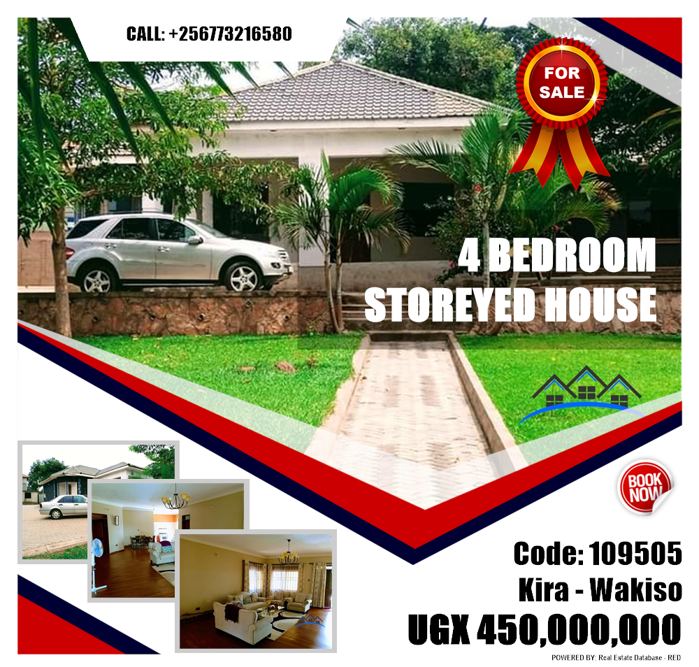 4 bedroom Storeyed house  for sale in Kira Wakiso Uganda, code: 109505