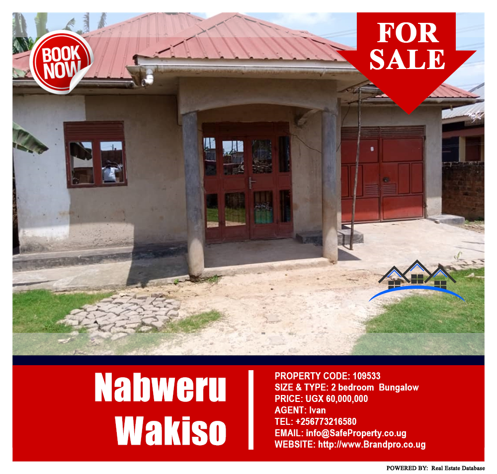 2 bedroom Bungalow  for sale in Nabwelu Wakiso Uganda, code: 109533