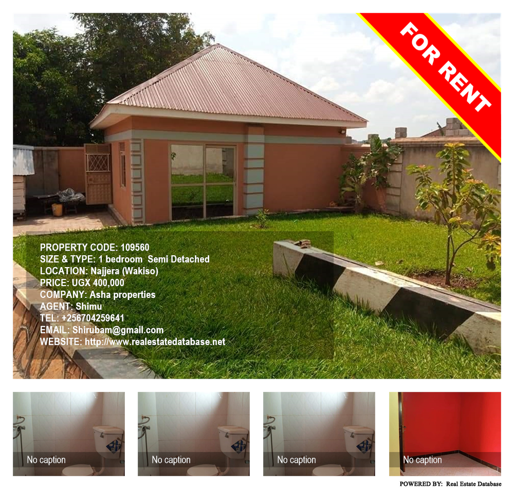1 bedroom Semi Detached  for rent in Najjera Wakiso Uganda, code: 109560