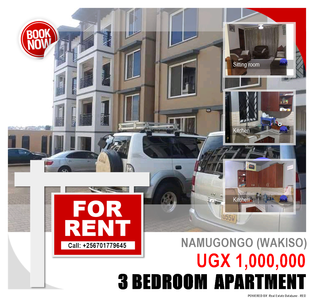 3 bedroom Apartment  for rent in Namugongo Wakiso Uganda, code: 109572