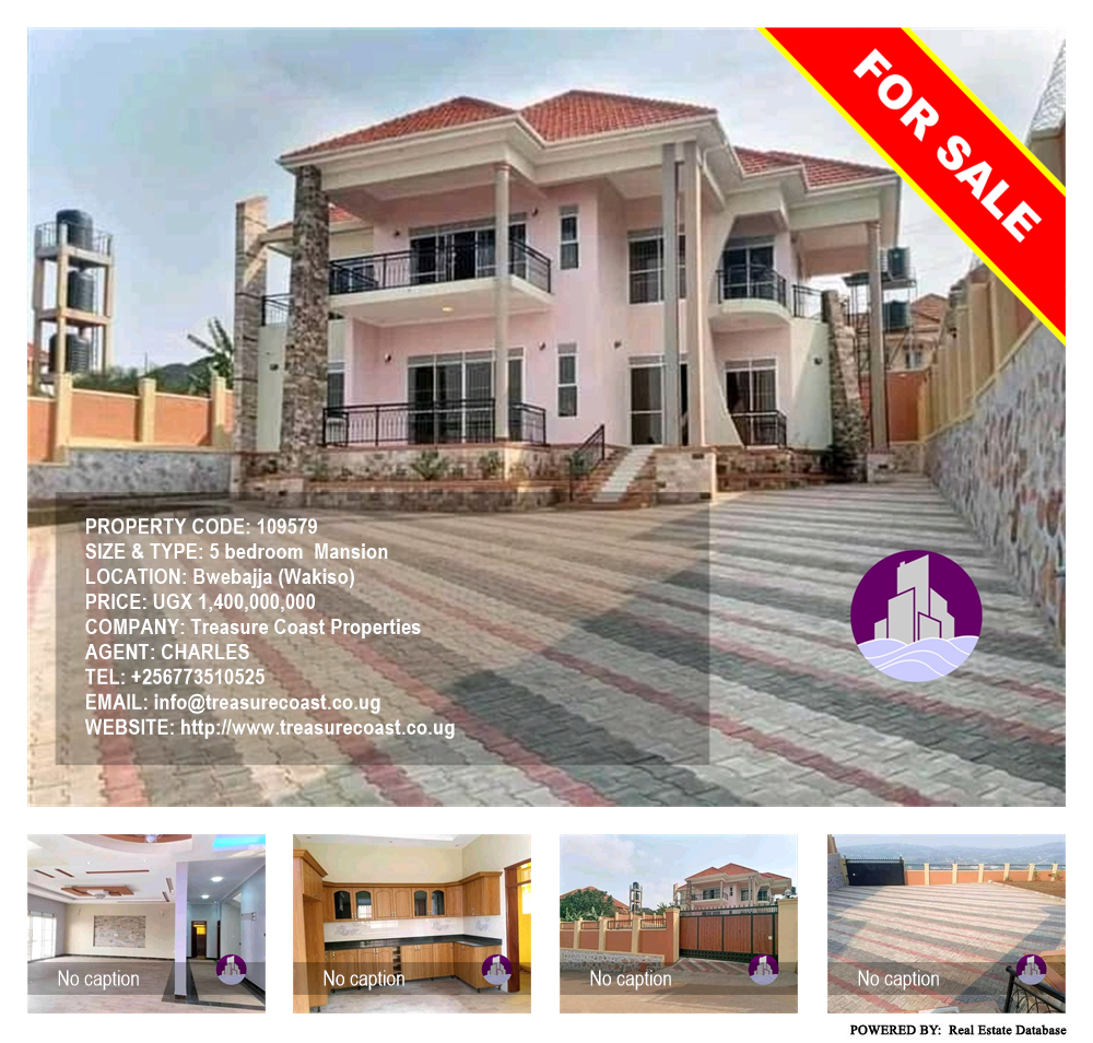 5 bedroom Mansion  for sale in Bwebajja Wakiso Uganda, code: 109579