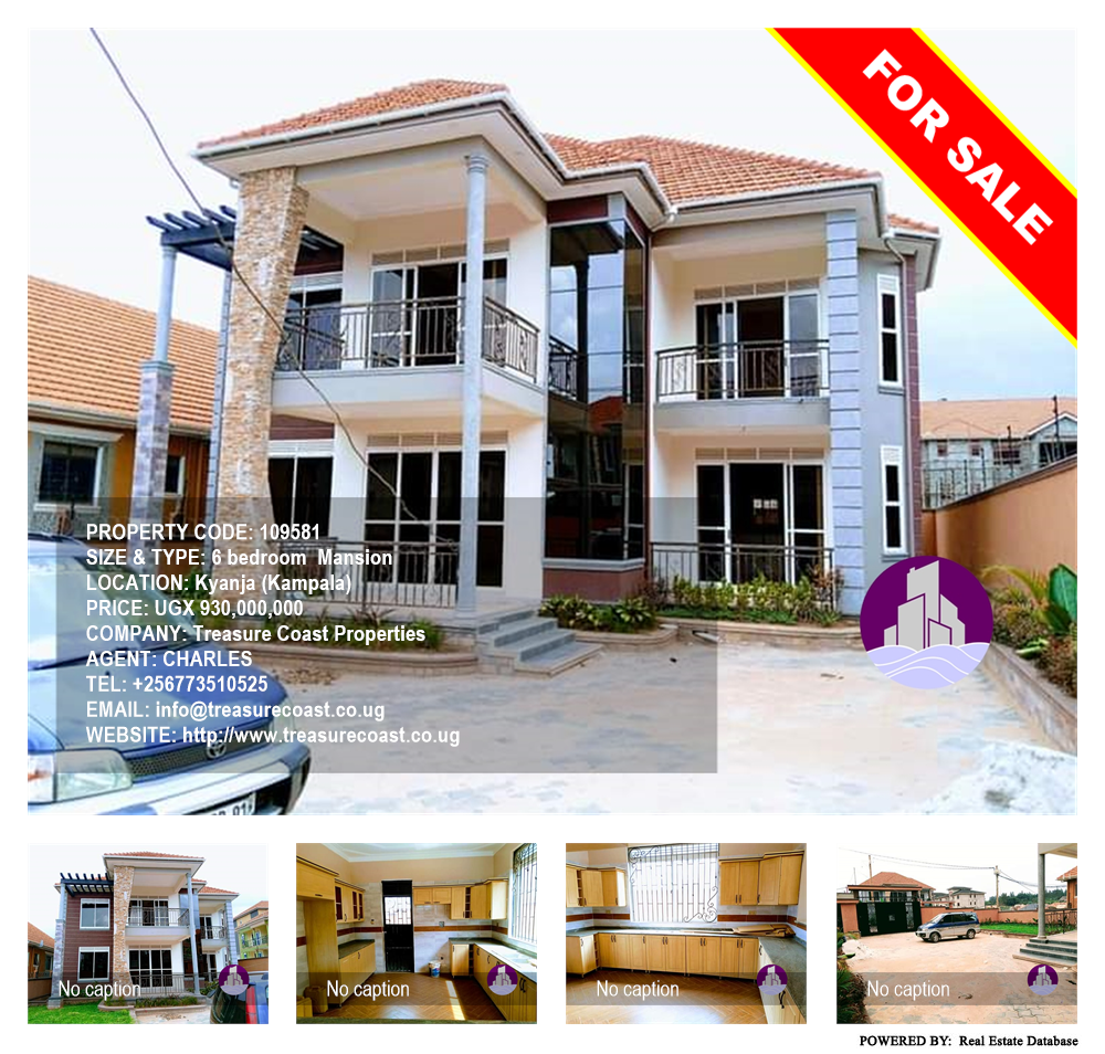 6 bedroom Mansion  for sale in Kyanja Kampala Uganda, code: 109581