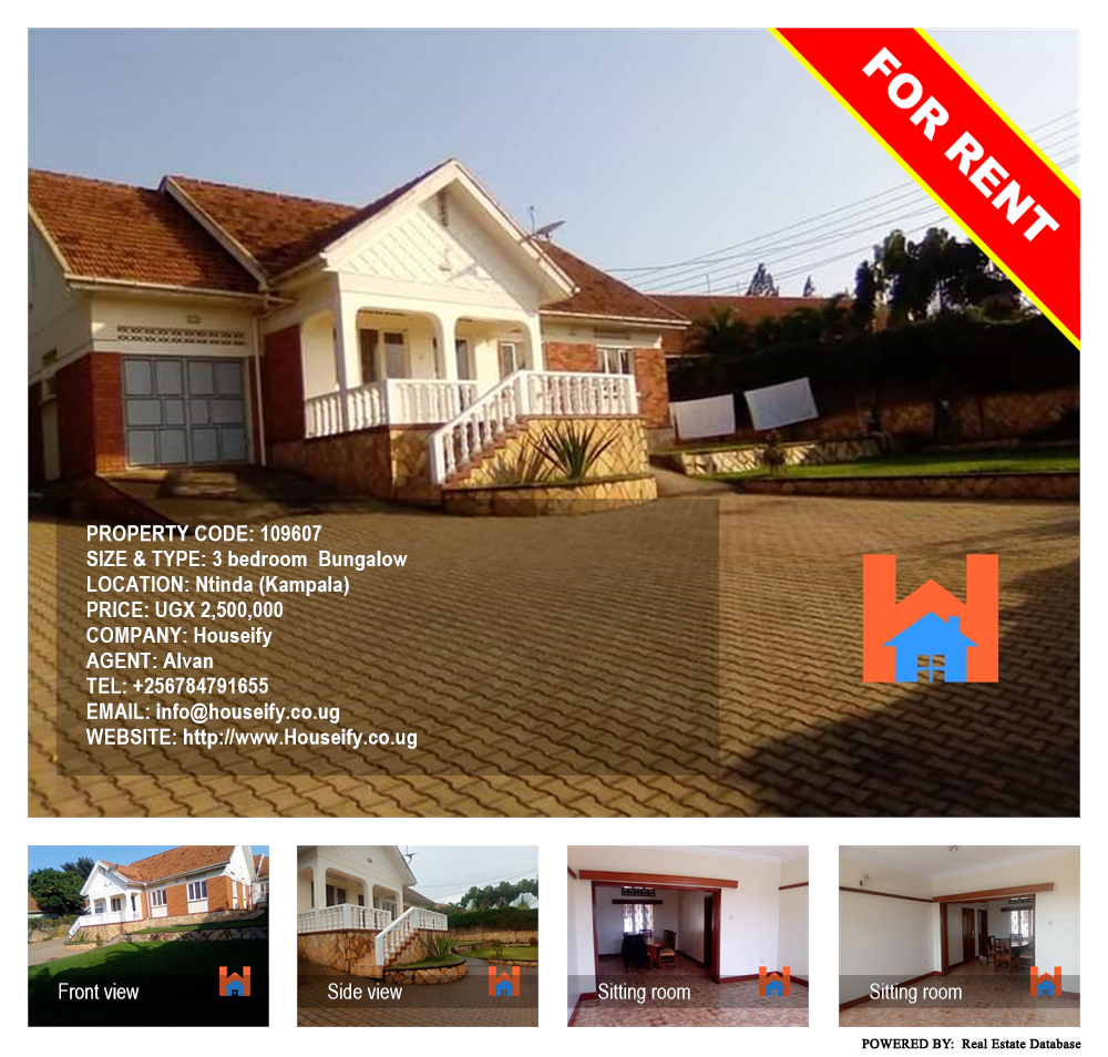 3 bedroom Bungalow  for rent in Ntinda Kampala Uganda, code: 109607