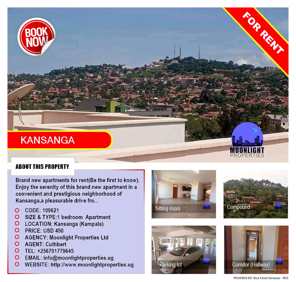 1 bedroom Apartment  for rent in Kansanga Kampala Uganda, code: 109621