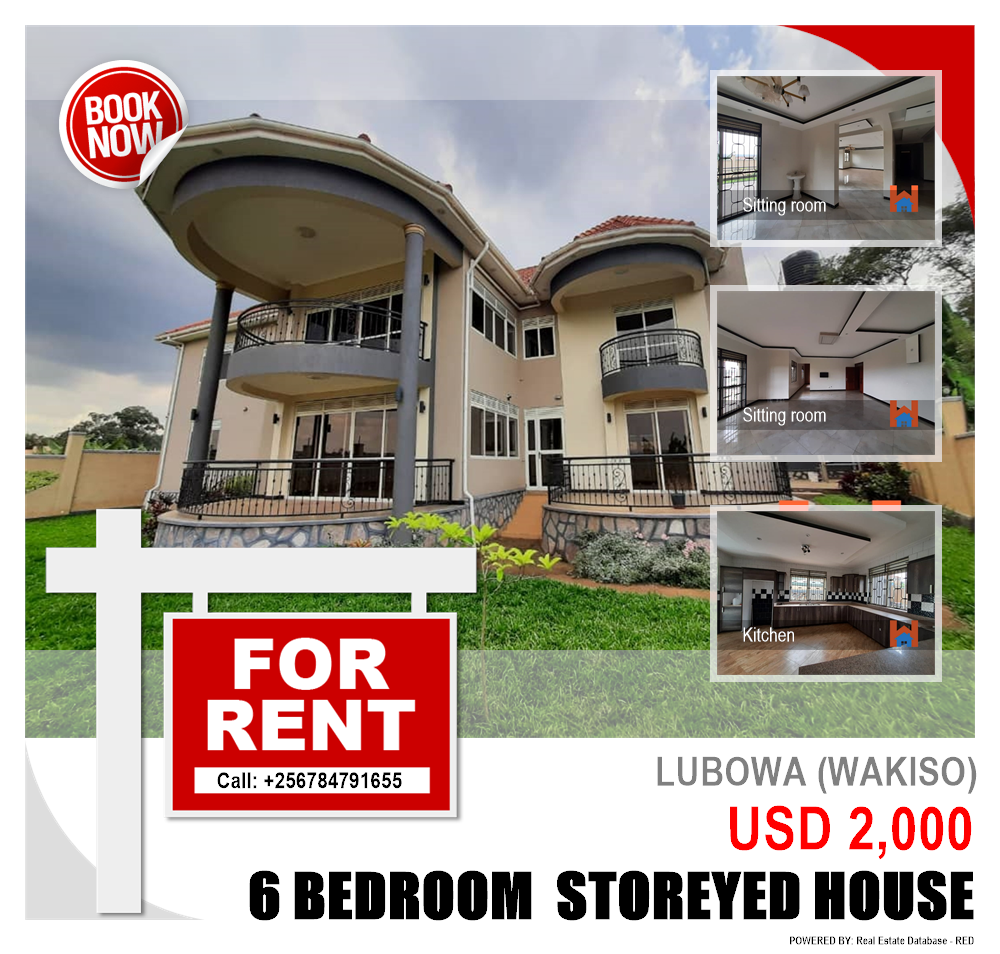 6 bedroom Storeyed house  for rent in Lubowa Wakiso Uganda, code: 109632