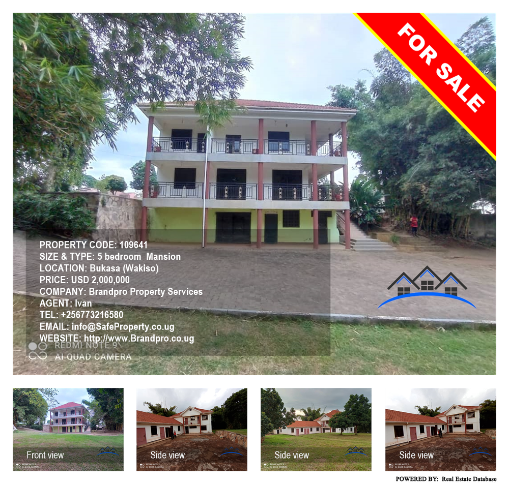 5 bedroom Mansion  for sale in Bukasa Wakiso Uganda, code: 109641