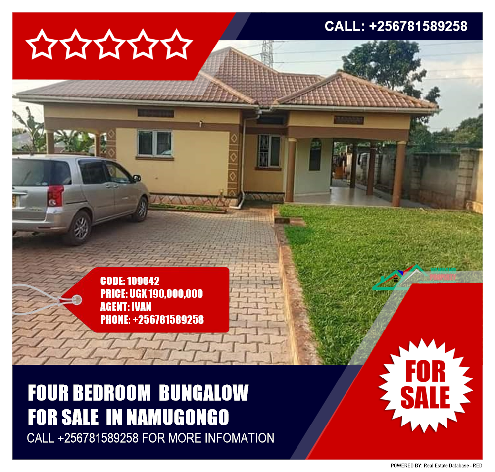 4 bedroom Bungalow  for sale in Namugongo Wakiso Uganda, code: 109642