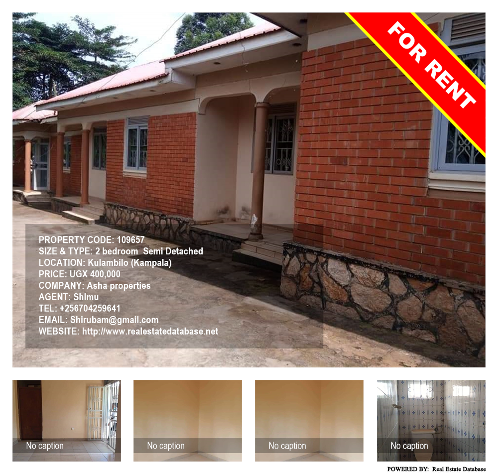 2 bedroom Semi Detached  for rent in Kulambilo Kampala Uganda, code: 109657