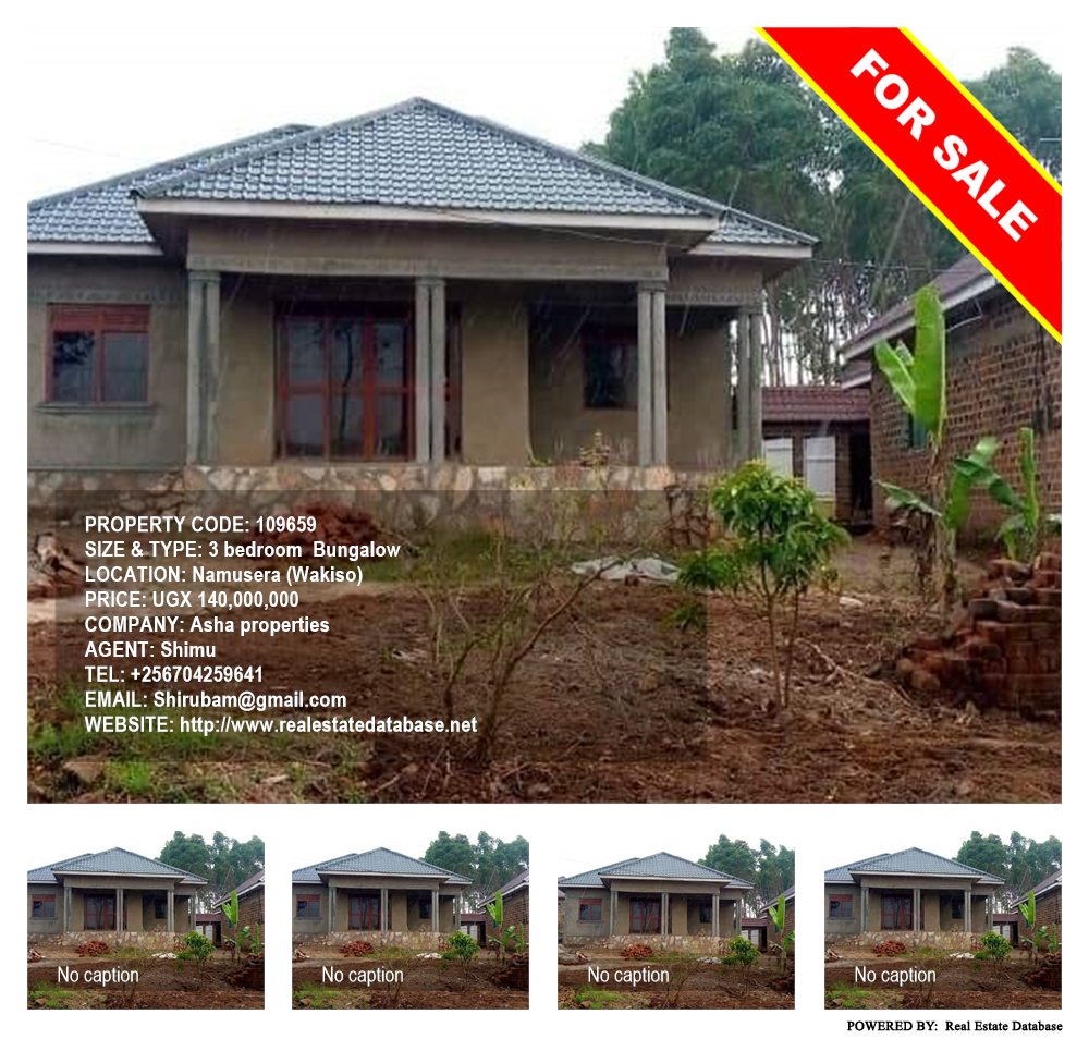 3 bedroom Bungalow  for sale in Namusela Wakiso Uganda, code: 109659