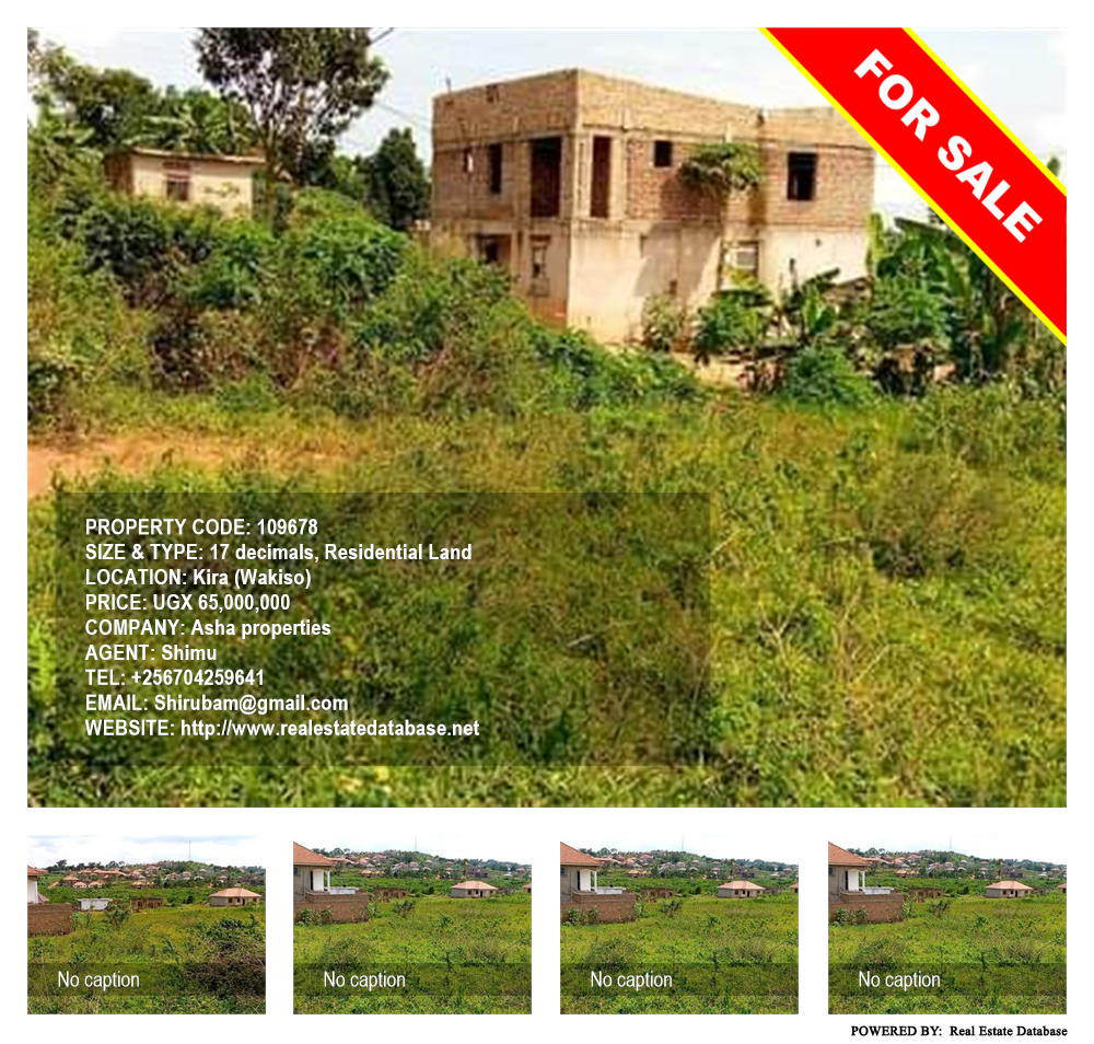 Residential Land  for sale in Kira Wakiso Uganda, code: 109678