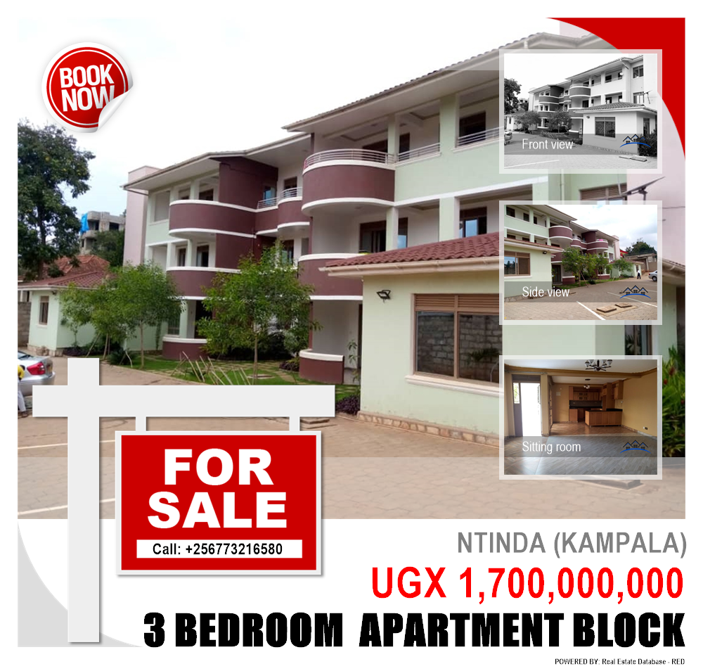 3 bedroom Apartment block  for sale in Ntinda Kampala Uganda, code: 109698
