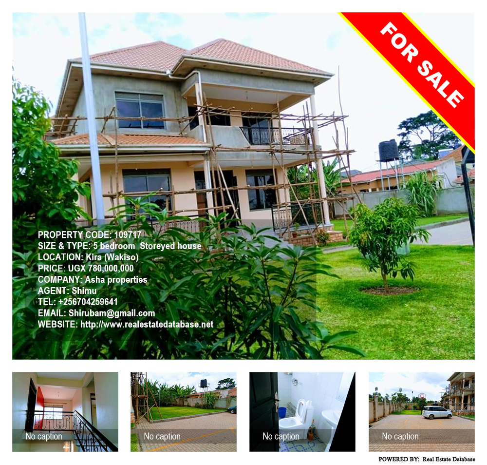 5 bedroom Storeyed house  for sale in Kira Wakiso Uganda, code: 109717