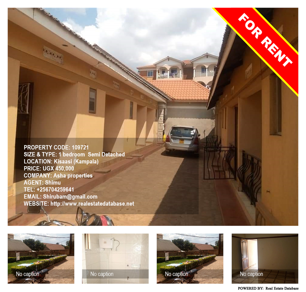 1 bedroom Semi Detached  for rent in Kisaasi Kampala Uganda, code: 109721