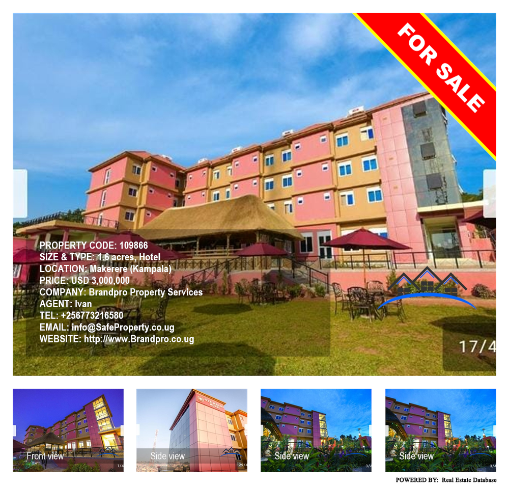 Hotel  for sale in Makerere Kampala Uganda, code: 109866