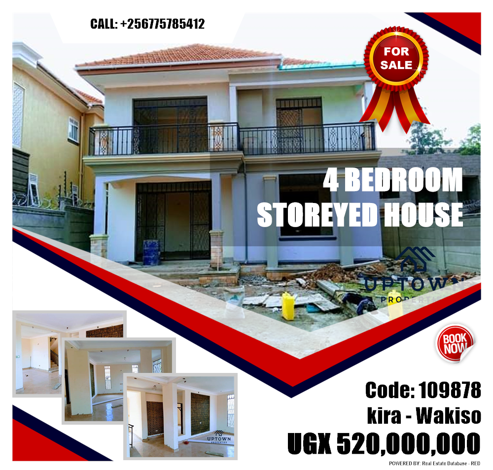 4 bedroom Storeyed house  for sale in Kira Wakiso Uganda, code: 109878