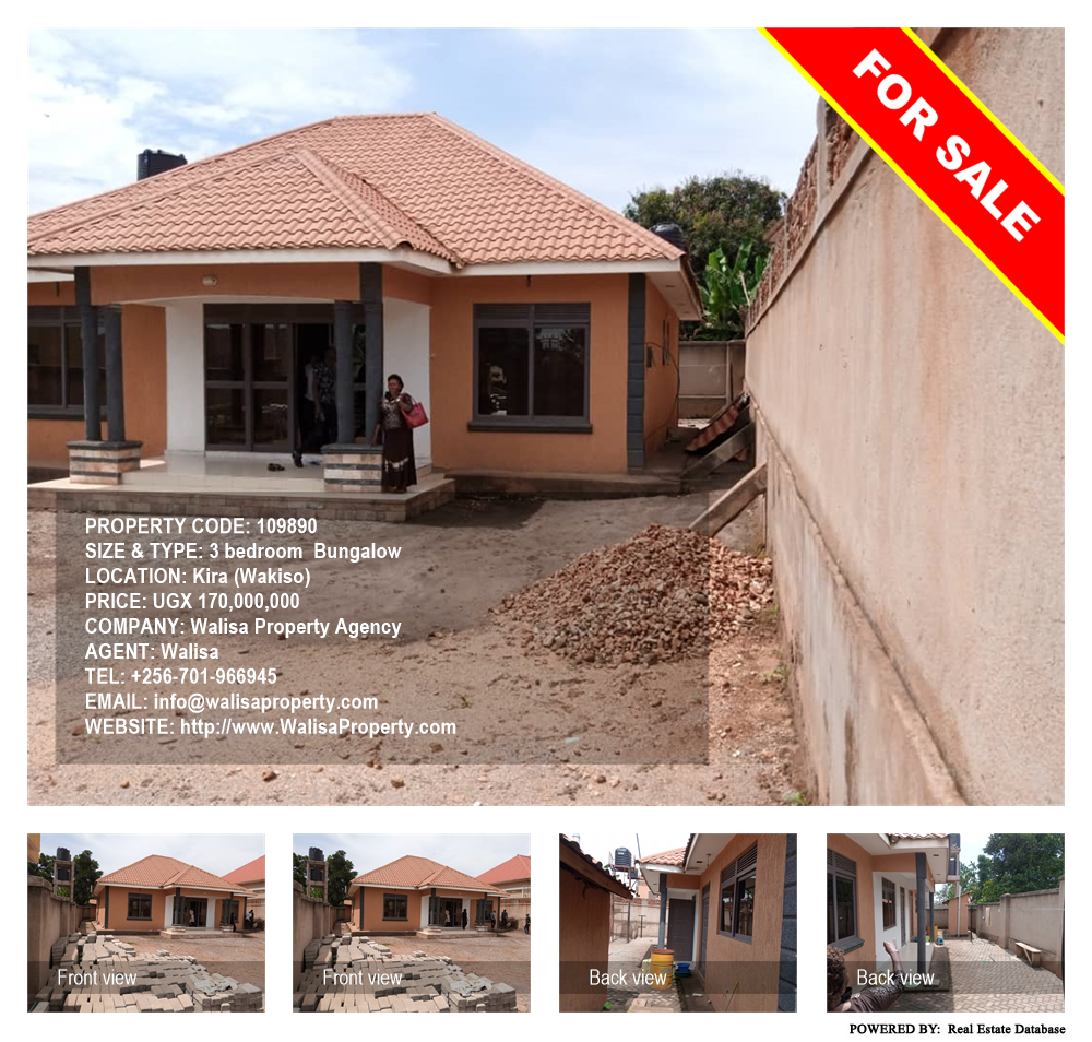 3 bedroom Bungalow  for sale in Kira Wakiso Uganda, code: 109890