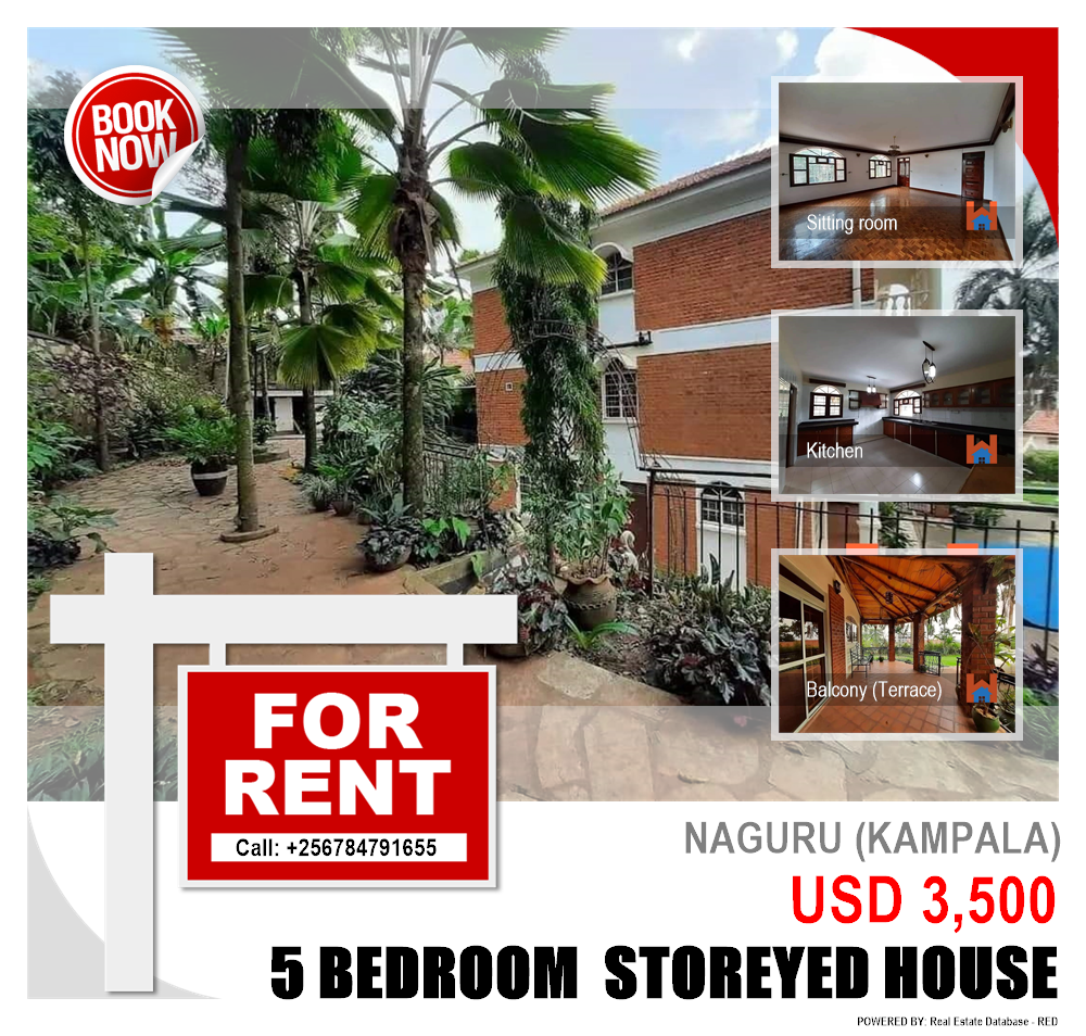 5 bedroom Storeyed house  for rent in Naguru Kampala Uganda, code: 109908