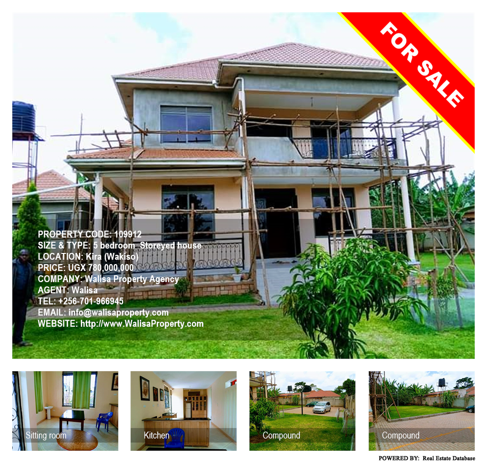 5 bedroom Storeyed house  for sale in Kira Wakiso Uganda, code: 109912