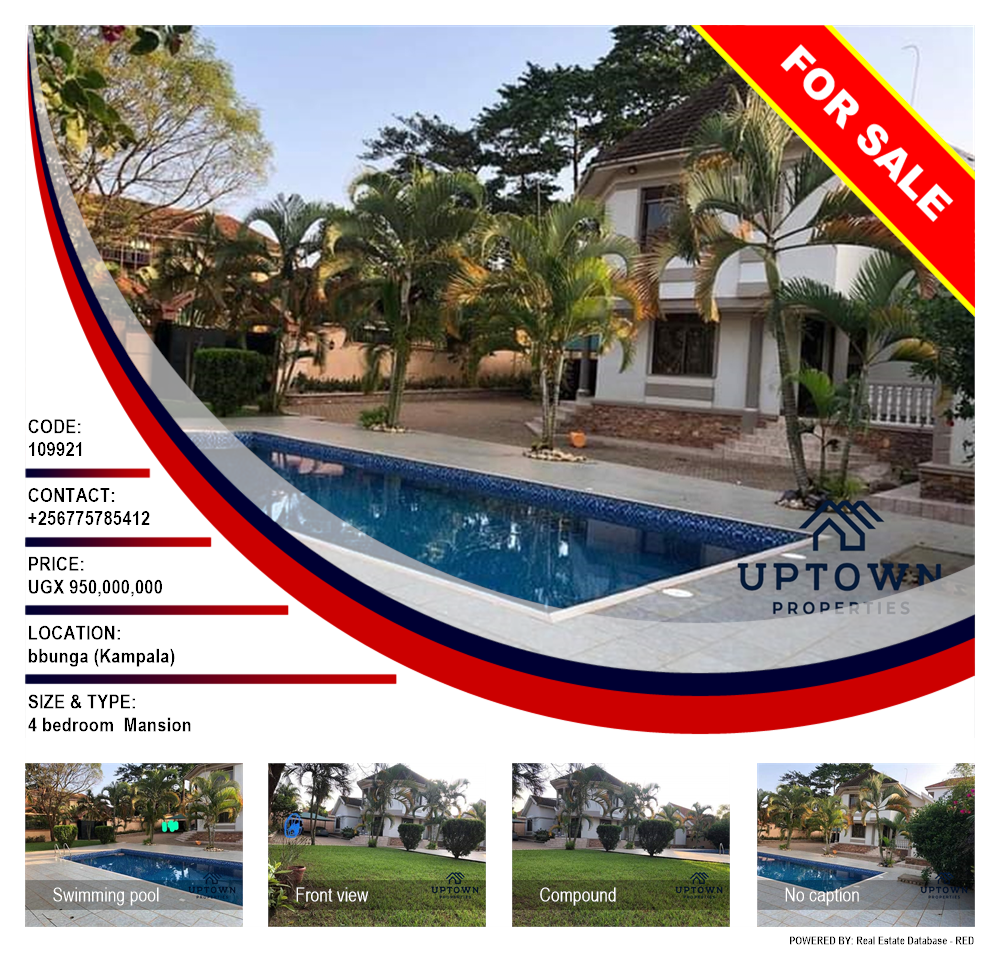 4 bedroom Mansion  for sale in Bbunga Kampala Uganda, code: 109921